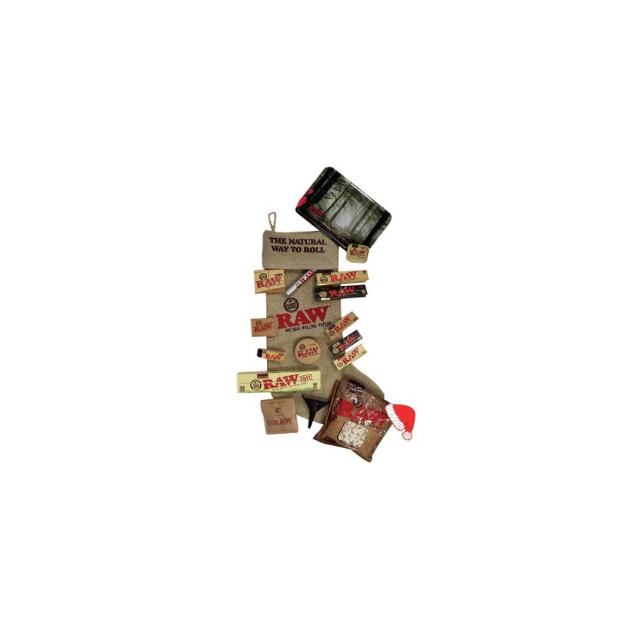 Raw Santa Sock Navidad