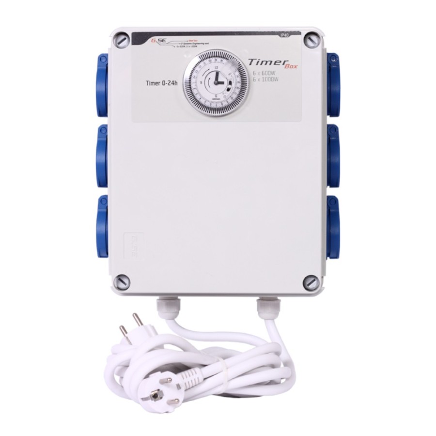 Timer Box II 6X600W | Control eficiente para sistemas de cultivo