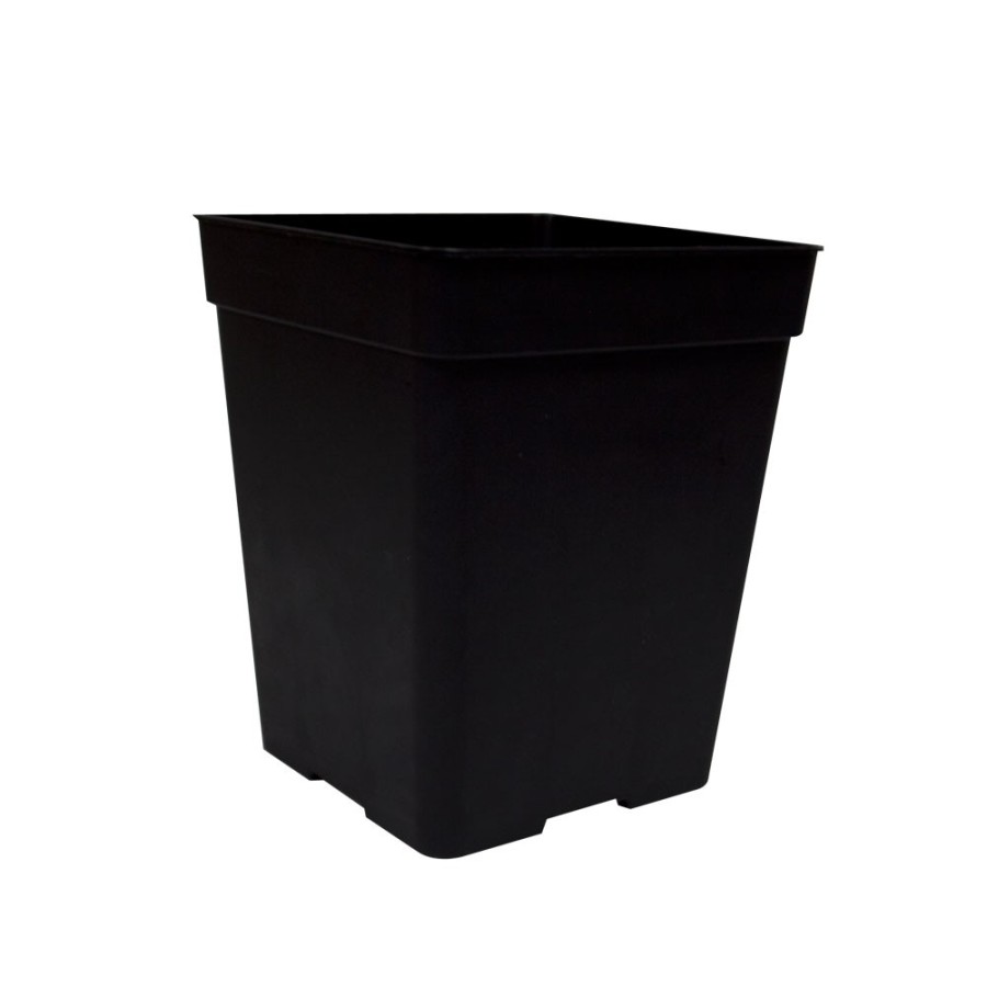 Maceta reforzada 23 x 23 x 27 cm (11L) negra