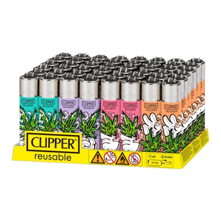 Caja Clipper Cartoon Leaves 48 uds
