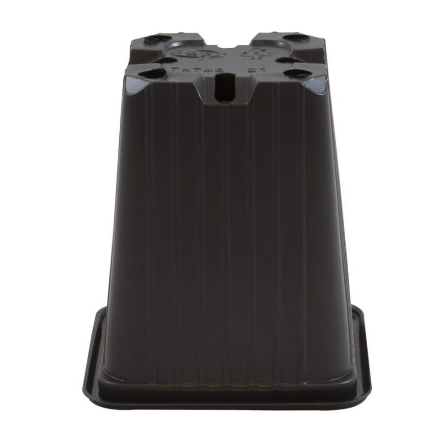 Maceta 7 x 7 x 8 (0,40L) Serie F Negra