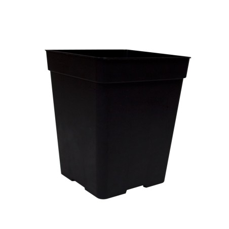 Maceta reforzada 23 x 23 x 27 cm (11L) negra